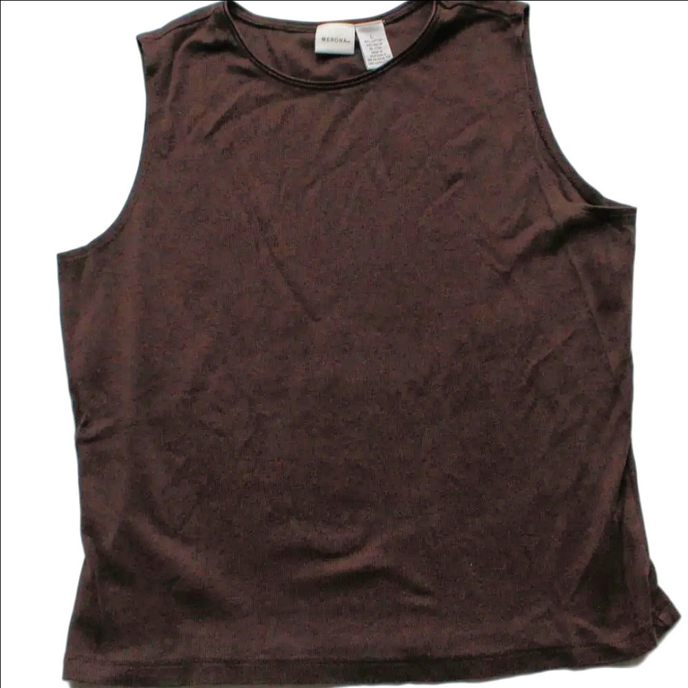 Merona Knit Tank Top Brown